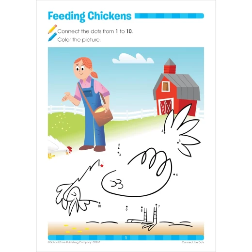 School Zone Connect the Dots Workbook for Preschool & Kindergarten - 64 Pages, Ages 3-5 - School Zone - Image 2