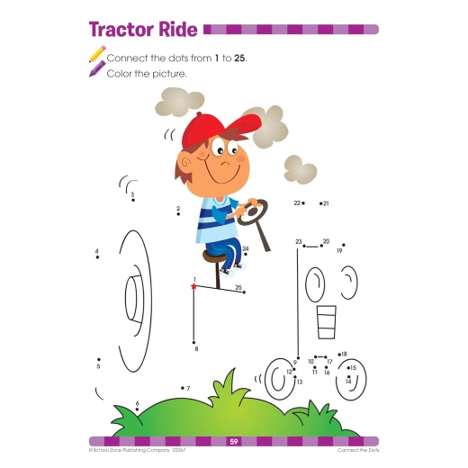 School Zone Connect the Dots Workbook for Preschool & Kindergarten - 64 Pages, Ages 3-5 - School Zone - Image 4