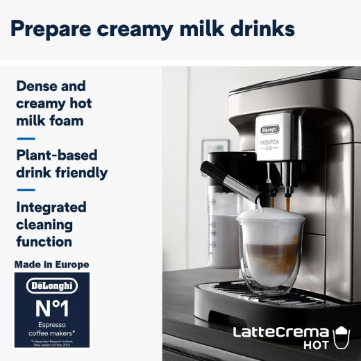De'Longhi Magnifica Evo Fully Automatic Coffee Machine - Espresso, Cappuccino & Latte Maker - De'Longhi - Image 3