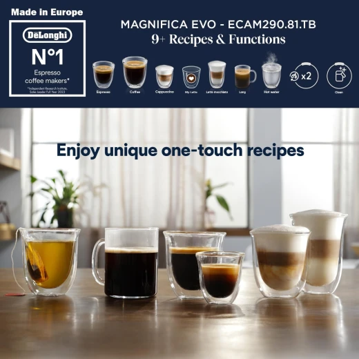 De'Longhi Magnifica Evo Fully Automatic Coffee Machine - Espresso, Cappuccino & Latte Maker - De'Longhi - Image 6