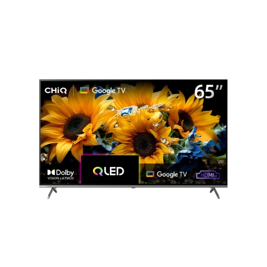 تلفزيون تشي كيو 65 بوصة 4K QLED جوجل، تحكم صوتي ذكي، HDR10، بلوتوث 5.1، موديل U65QM10