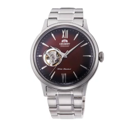 Orient Bambino RA-AG0027Y Semi-Skeleton Automatic Watch Silver Stainless Steel Bracelet