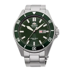 Orient Mako Sports Automatic Diver Watch Green Dial Stainless Steel Bracelet 44mm