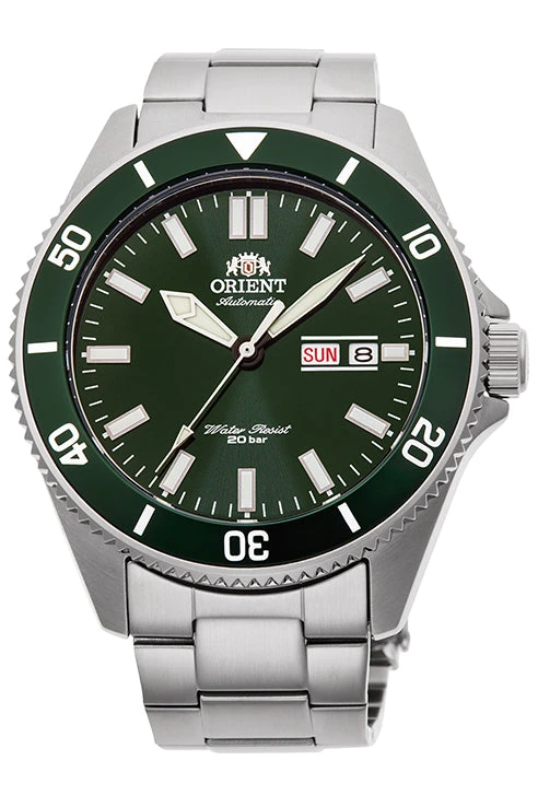 Orient Mako Sports Automatic Diver Watch Green Dial Stainless Steel Bracelet 44mm - ORIENT