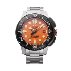 ORIENT M-FORCE Sports Watch 45.0mm Stainless Steel Case Black Bezel Metal Strap