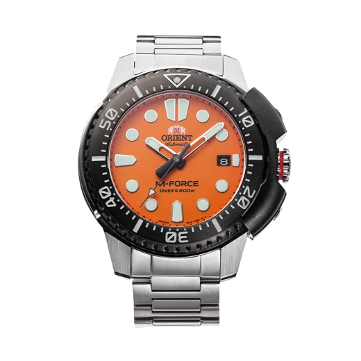 ORIENT M-FORCE Sports Watch 45.0mm Stainless Steel Case Black Bezel Metal Strap ORIENT M-FORCE Sports Watch 45.0mm Stainless Steel Case Black Bezel Metal Strap