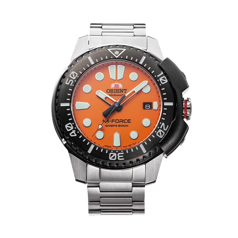 ORIENT M-FORCE Sports Watch 45.0mm Stainless Steel Case Black Bezel Metal Strap - ORIENT