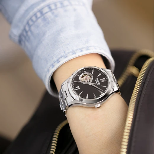 Orient Open Heart RA AG0021B Automatic Women's Watch Black Dial Stainless Steel - ORIENT - Image 3