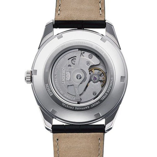 Orient Contemporary Sun And Moon Automatic Watch Black Leather Strap 41mm - ORIENT - Image 5