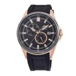 Orient Sports RA-AK0604B Automatic Watch Black Dial Rose Gold Steel 42.6mm