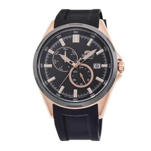 Orient Sports RA-AK0604B Automatic Watch Black Dial Rose Gold Steel 42.6mm
