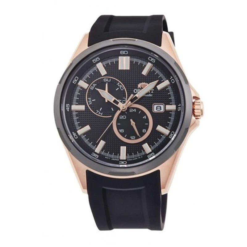 Orient Sports RA-AK0604B Automatic Watch Black Dial Rose Gold Steel 42.6mm - ORIENT