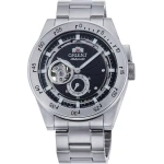 Orient Retro Future Camera Open Heart Automatic Steel Watch RA-AR0201B Silver-Tone Band - ORIENT