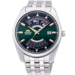 Orient Multi Year Calendar Automatic Watch RA-BA0002E Green Dial for Men 42mm Stainless Steel Case Sapphire Crystal Water Resistant 100M Stylish Japanese Movement