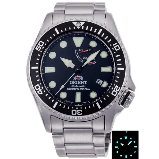 Orient Diver's 200M Mechanical Power Reserve Watch Black Stainless Steel 43.4mm Orient Diver's 200M Mechanical Power Reserve Watch Black Stainless Steel 43.4mm