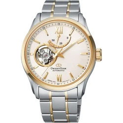 Orient Star Contemporary Open Heart Automatic Watch Sapphire Glass 2 Tone Gold RE-AT0004S