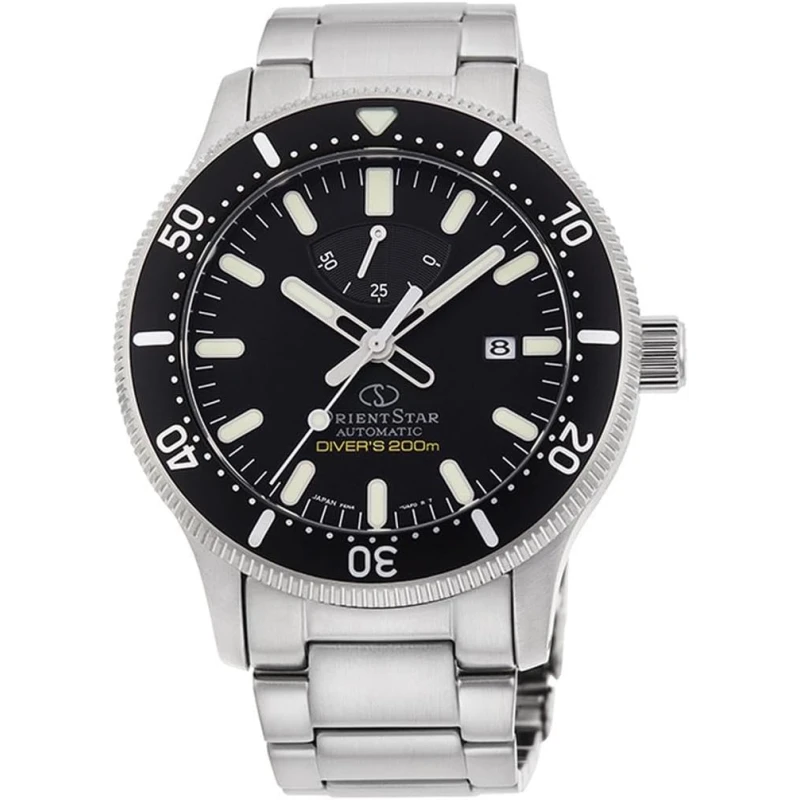 Orient Star Sports Diver's 200m Black Dial Sapphire Crystal Stainless Steel Watch - ORIENT