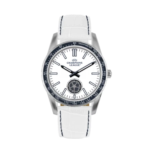 Jacques Lemans UEFA Champions League CL 101C Watch Stainless Steel Leather Strap 39mm Jacques Lemans UEFA Champions League CL 101C Watch Stainless Steel Leather Strap 39mm