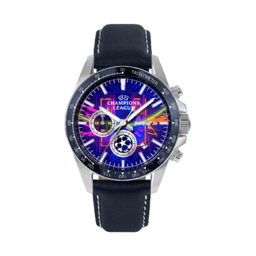 Jacques Lemans UEFA Champions League CL 104E Watch Stainless Steel Leather Strap 42mm Jacques Lemans UEFA Champions League CL 104E Watch Stainless Steel Leather Strap 42mm