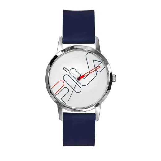 Fila 38 313 001 Men's Watch Stainless Steel Case with White Dial Blue Silicone Strap 41mm Miyota 2035 Quartz Movement 5 ATM Water Resistant 1 Year Warranty Fila 38 313 001 Men's Watch Stainless Steel Case with White Dial Blue Silicone Strap 41mm Miyota 2035 Quartz Movement 5 ATM Water Resistant 1 Year Warranty