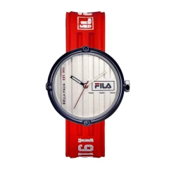 Fila Container 38 338 101 Watch Blue Dial Red Silicone Strap 40mm