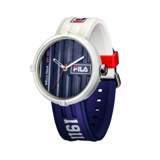 Fila Container 38 338 102 Watch Black Dial White Blue Silicone Strap 40mm - Fila - Image 3