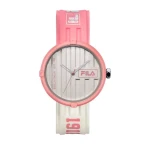 Fila Container Watch 38 338 106 Pink Alloy Case 40mm White Dial Silicone Strap Japanese Quartz Movement 3 ATM Water Resistance 1 Year Warranty Ladies Fashion Wristwatch - Fila