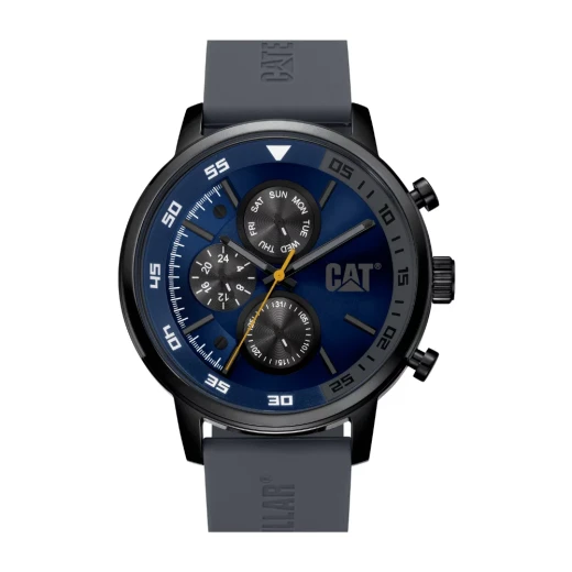 Cat Sail Watch Blue Dial Grey Silicone Strap 46mm Water Resistant Cat Sail Watch Blue Dial Grey Silicone Strap 46mm Water Resistant