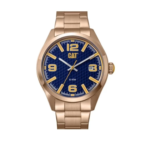 Caterpillar H Dial Watch Blue Stainless Steel Strap 44mm Water Resistant Caterpillar H Dial Watch Blue Stainless Steel Strap 44mm Water Resistant