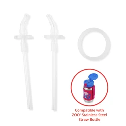 Skip Hop ZOO Stainless Steel Straw Bottle Replacement Straws 2 Pack