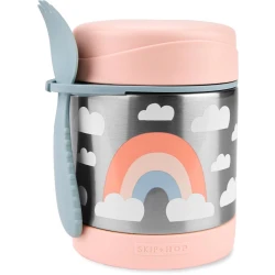 Skip Hop Spark Style Food Jar Sky Stainless Steel Insulated Container with Spork