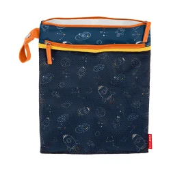 Skip Hop Rocket Wet Bag Waterproof Mesh Pocket for Swimsuits and Accessories