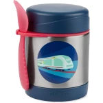 Skip Hop Train Insulated Stainless Steel Kids Food Jar with Spork, Leak-Resistant