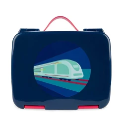 Skip Hop Zoo Train Bento Lunch Box, Durable, Leak-Proof, Dishwasher Safe, 3+ Years