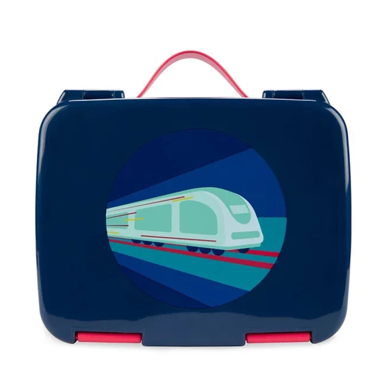 Skip Hop Zoo Train Bento Lunch Box, Durable, Leak-Proof, Dishwasher Safe, 3+ Years