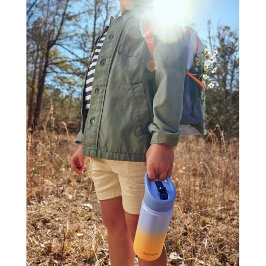 Skip Hop Wander Stainless Steel Kids Water Bottle Outer Space 450ml - Image 4