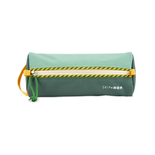Skip Hop Wander Pencil Pouch Green, Durable School Supplies Organizer for Kids