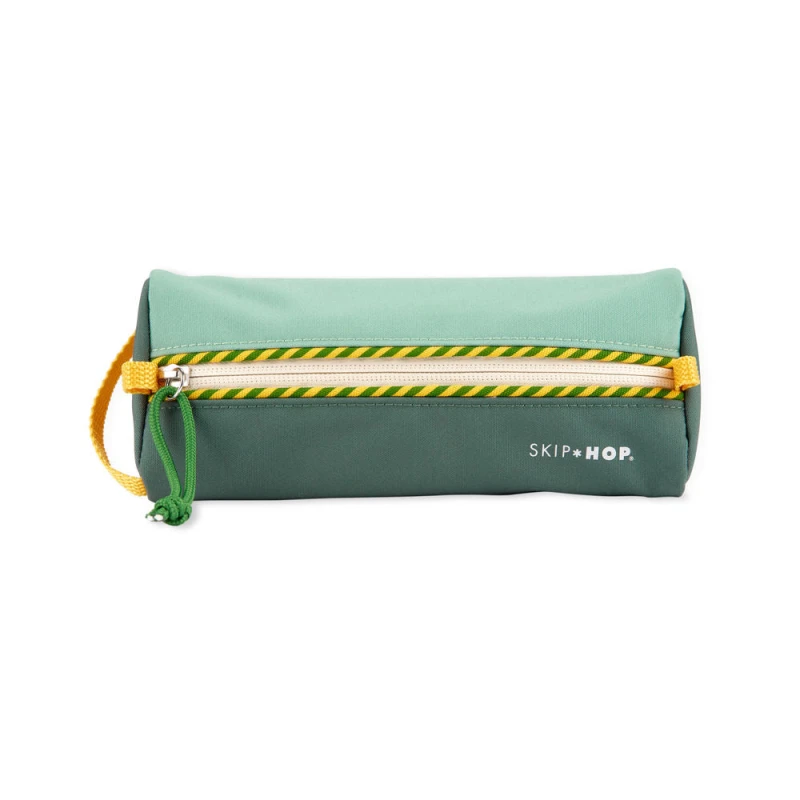 Skip Hop Wander Pencil Pouch Green, Durable School Supplies Organizer for Kids