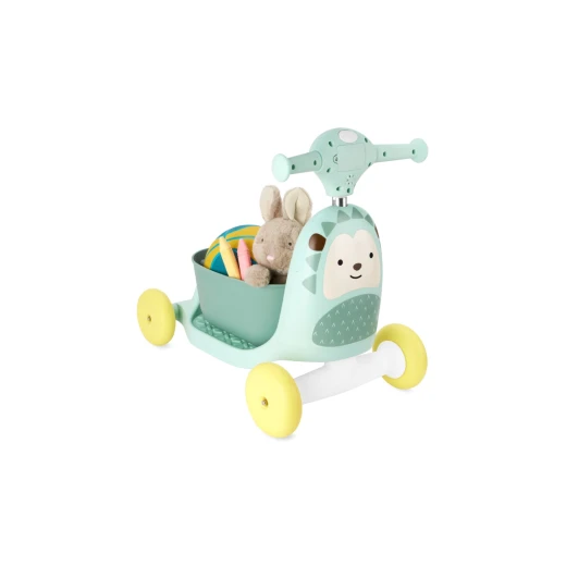 سكوتر Skip Hop 3 في 1 على شكل قنفذ حديقة الحيوان، متعدد الألوان، لعبة للأطفال الصغار - Image 3