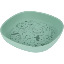 Skip Hop Squad Green Silicone Baby Plate, Non-Slip, 6+ Months