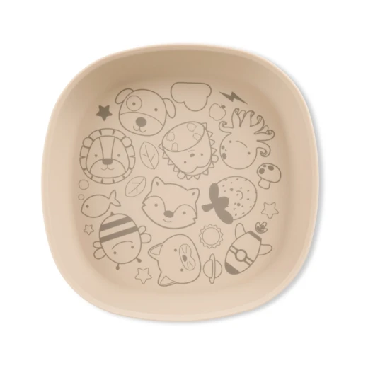 Skip Hop Squad Oat Silicone Baby Plate, Non-Slip, Easy Clean, 18cm Skip Hop Squad Oat Silicone Baby Plate, Non-Slip, Easy Clean, 18cm