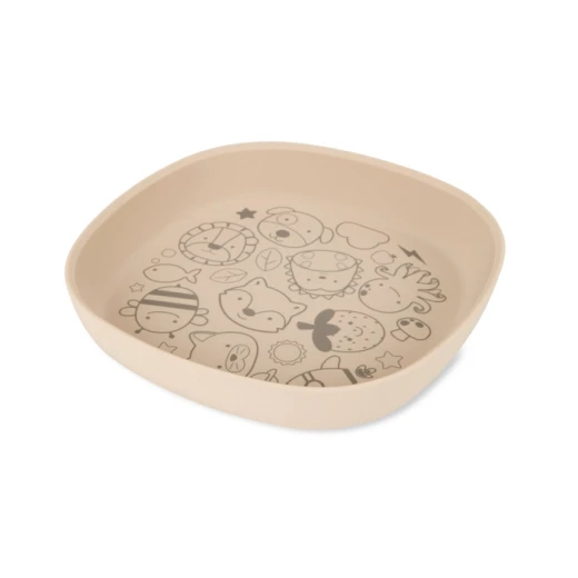 Skip Hop Squad Oat Silicone Baby Plate, Non-Slip, Easy Clean, 18cm - Image 2
