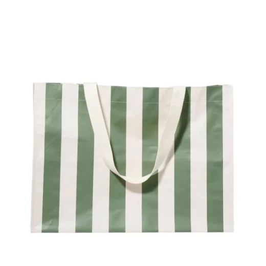 SUNNY LiFE The Vacay Carryall Beach Bag Olive Stripe Oversized Waterproof Durable with Detachable Pouch and Drainage Holes - Sunny life - Image 2