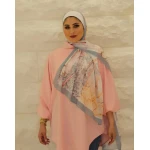 حجاب أزهار الصين مطبوع عليه أزهار خفيف الوزن وناعم للنساء 300x70 سم - كاين