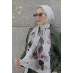 شال حجاب كاين من الشيفون الجورجيت بنفسجي 300x70 سم للنساء أنيق - كاين