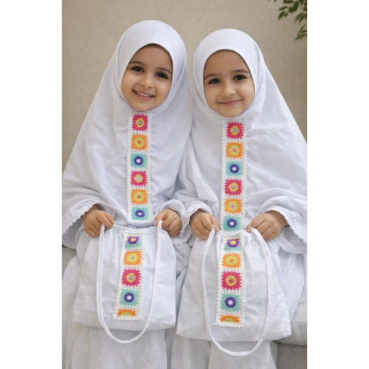 طقم صلاة أطفال فاخر مع حقيبة يد بعمر سنتين، بتصميم جميل وقماش متين، هدية إسلامية مثالية لممارسة الأطفال للشعائر الدينية طقم صلاة أطفال فاخر مع حقيبة يد بعمر سنتين، بتصميم جميل وقماش متين، هدية إسلامية مثالية لممارسة الأطفال للشعائر الدينية