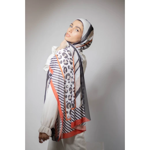 زارا حجاب شيفون جورجيت كاين طويل جدًا 300x70 سم للنساء - زارا - Image 3