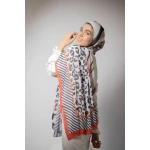 زارا حجاب شيفون جورجيت كاين طويل جدًا 300x70 سم للنساء - زارا