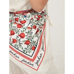 Lil Urdon Pomegranate Journey Satin Scarves Collection for Women 100x100 cm, Soft Fabric, Exclusive Prints, Hand Wash Recommended
