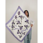 Lil Urdon Black Iris of Jordan Satin Scarf  100x100 cm - Lil urdon